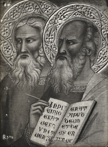 Foto Reali — Tommaso del Mazza; Nelli Pietro - sec. XIV - Sant'Andrea e san Giovanni Evangelista — particolare